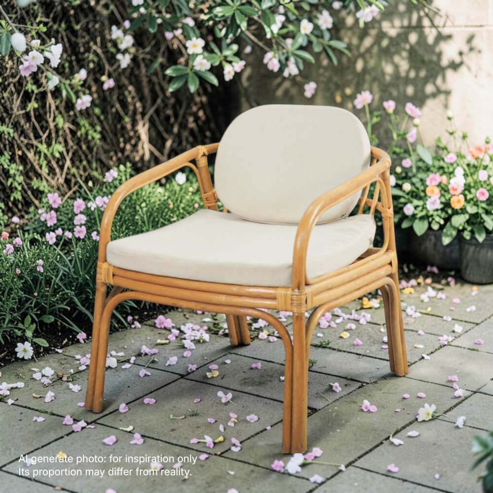 เก้าอี้หวายแท้ PISAMAI รุ่น MORE EASY CHAIR เก้าอี้นั่งเล่น ทรงมินิมอล ขนาด 60*64*64 ซม._3